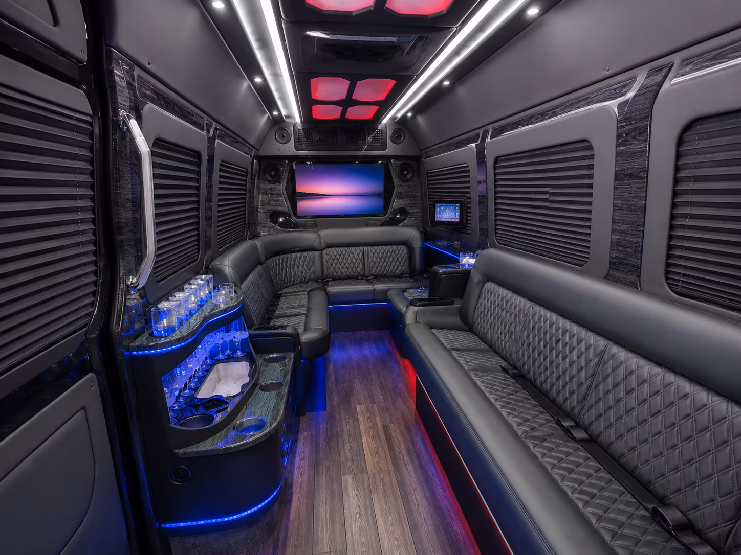fayetteville 50 passenger party bus interior