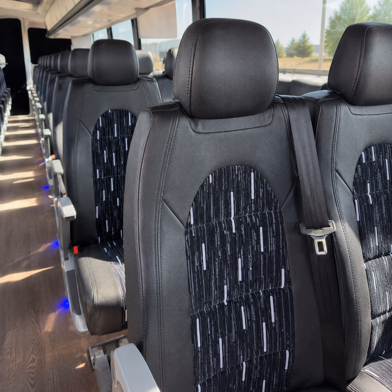 fayetteville charter bus interior
